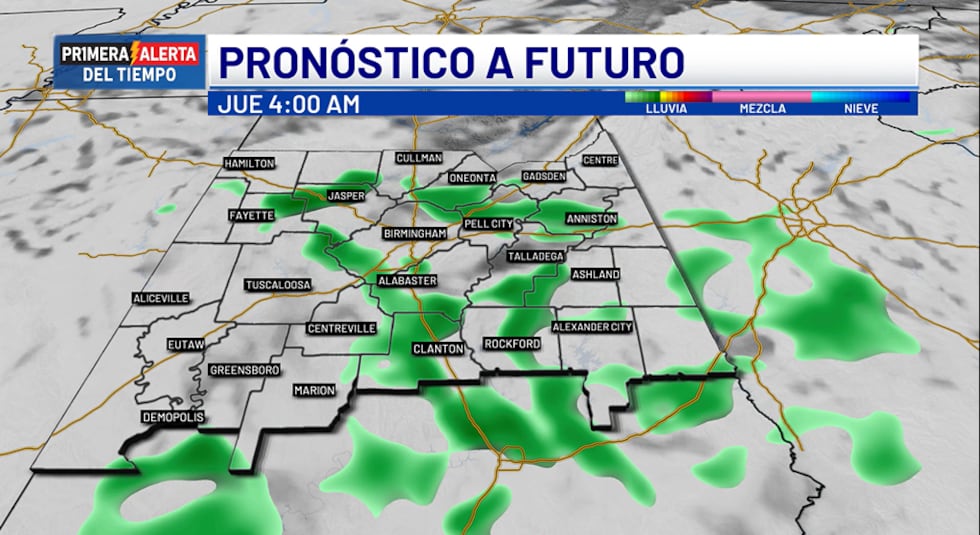 Pronóstico a futuro - jueves, 4 a.m.