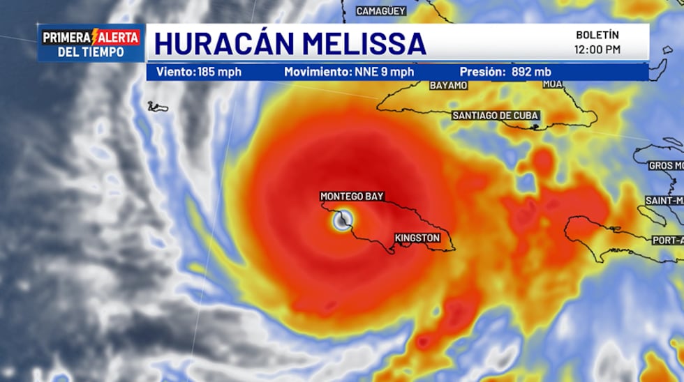 Huracán Melissa - boletín, 12 p.m.