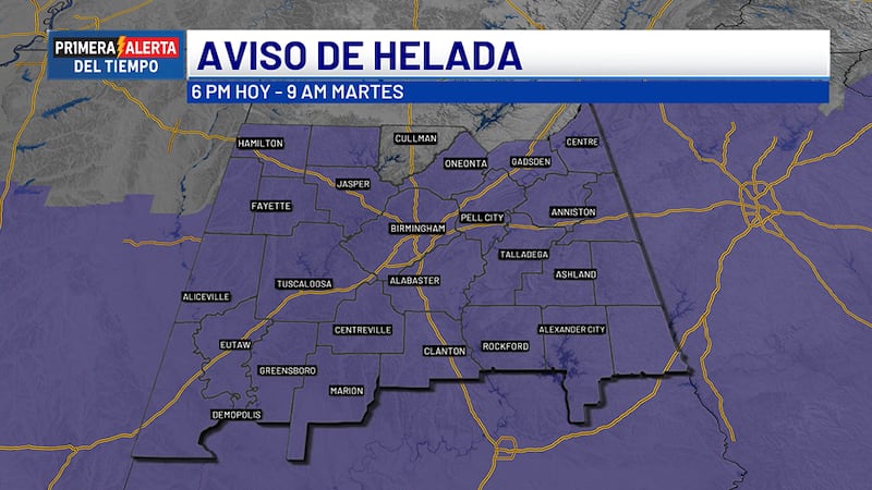 Aviso de helada