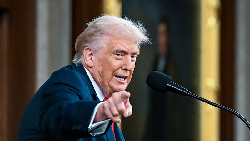 El presidente estadounidense Donald Trump pronuncia su discurso sobre el Estado de la Unión...