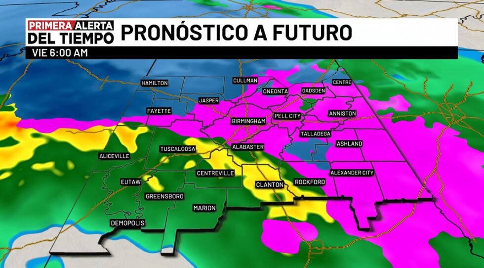 Pronóstico a futuro - viernes 6 a.m.
