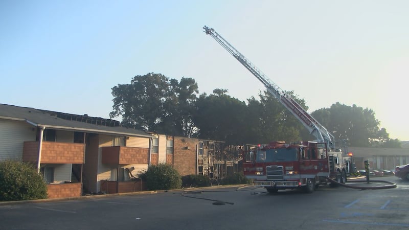 Apartment fire in Birmingham on Valley Crest Drive