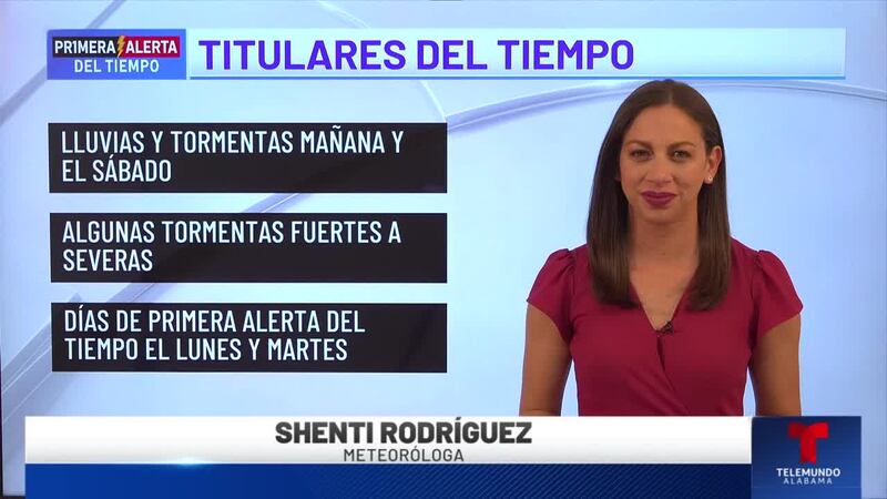 Primera Alerta del Tiempo: Posibilidad de tormentas el viernes y sábado