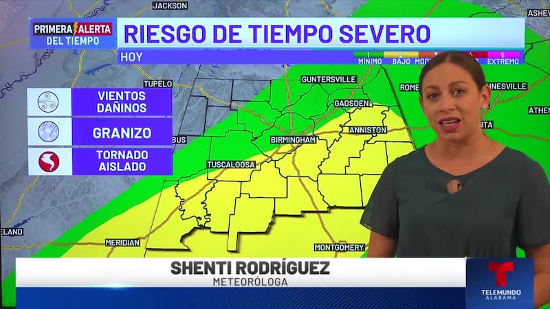 Día de Primera Alerta del Tiempo: Riesgo de tormentas fuertes a severas