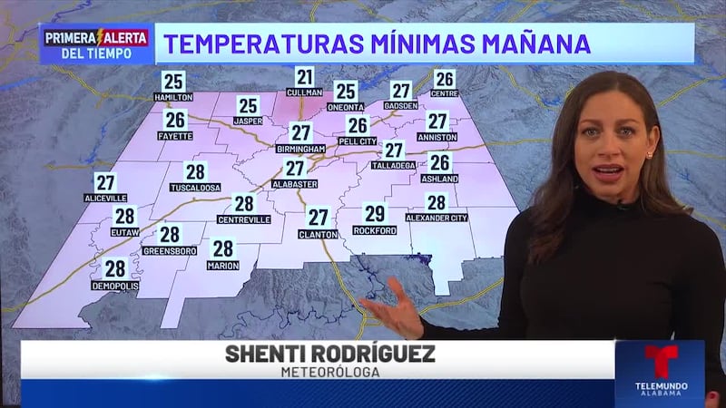 Primera Alerta del Tiempo: Temperaturas congelantes para la mañana del miércoles